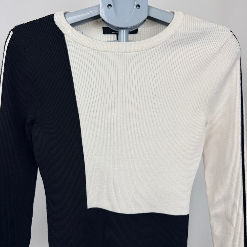 WHBM Rib Knit Colorblock Sweater Medium - Picture 3 of 12